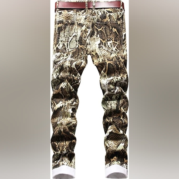 New Mens Painted Designer Slim Fit Jeans Multiple Sizes - Picture 2 of 4